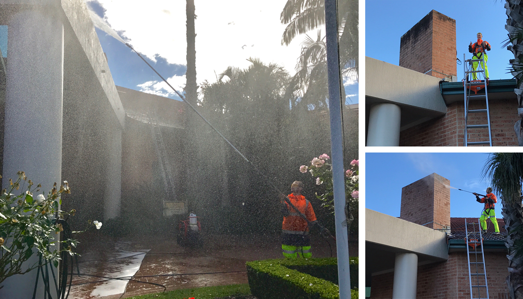 high pressure clean chimney cleaning Sydney