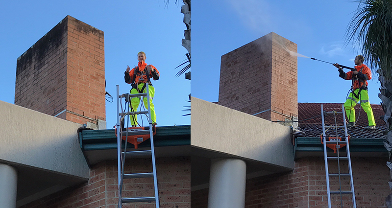 high pressure commercial chimney clean Sydney