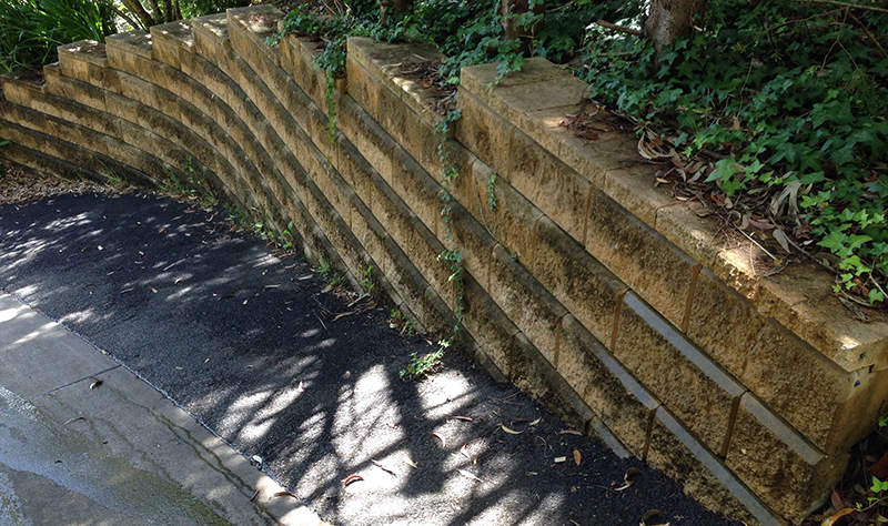 high pressure stone wall driveway mould cleaning Sydney
